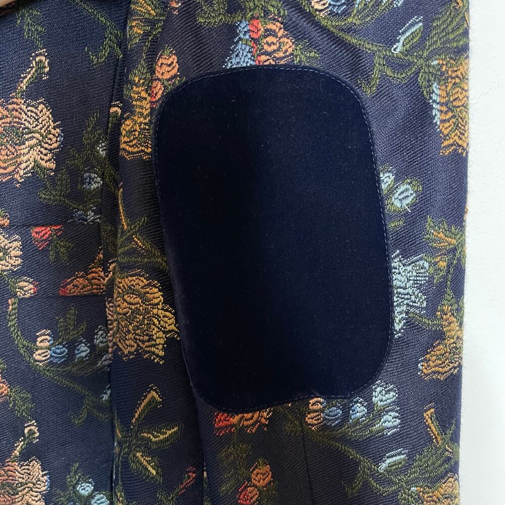 Sundance Alpine Coast Jacket size Medium Embroidered Bohemian Blazer Navy Floral - Picture 8 of 10